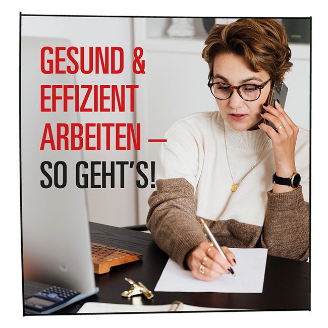 Frau im Homeoffice: Gesund trotz Bildschirmarbeit