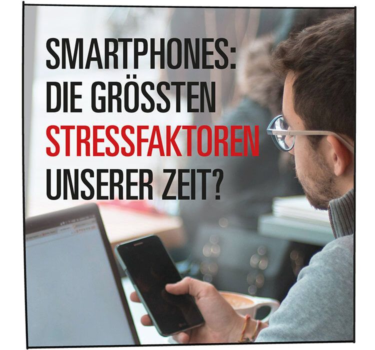 Stressfaktor: Mann hält ein Smartphone in der Hand